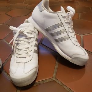 Adidas Samoa White and Silver women's shoes